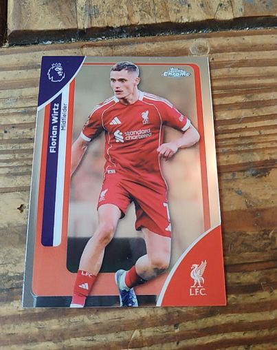 2026 Topps Chrome Premier League #119 Florian Wirtz Liverpool FC — front