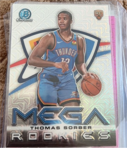 2025-26 Bowman Chrome #MR-15 Thomas Sorber Mega Rookies Mojo Refractor — front