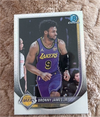 2025 Bowman Chrome #BCV-122 Bronny James Jr. — front