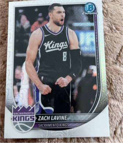 2025-26 Bowman Chrome #BCV-128 Zach LaVine Mojo Refractor Sacramento Kings — front