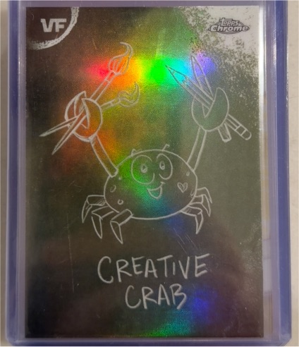 2026 Topps Chrome VeeFriends #C-10 Creative Crab Chalkboard — front