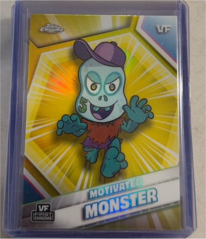 2026 Topps Chrome VeeFriends #5 Motivated Monster — front