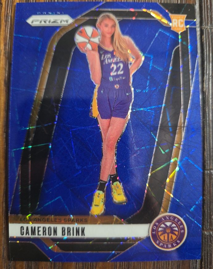2024 Panini Prizm WNBA #143 Cameron Brink Blue Velocity Prizm Rookie Card — front