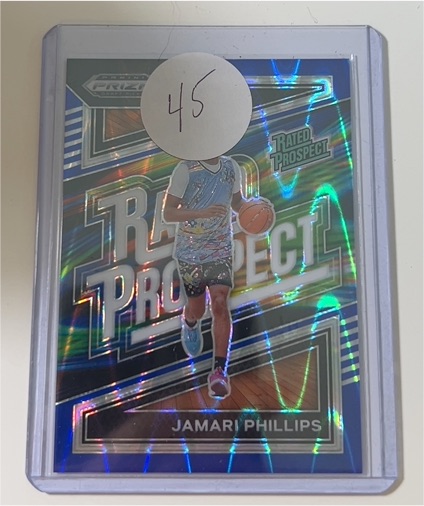 2024 Panini Prizm Draft Picks #14 Jamari Phillips Rated Prospect Blue Wave Prizm — front