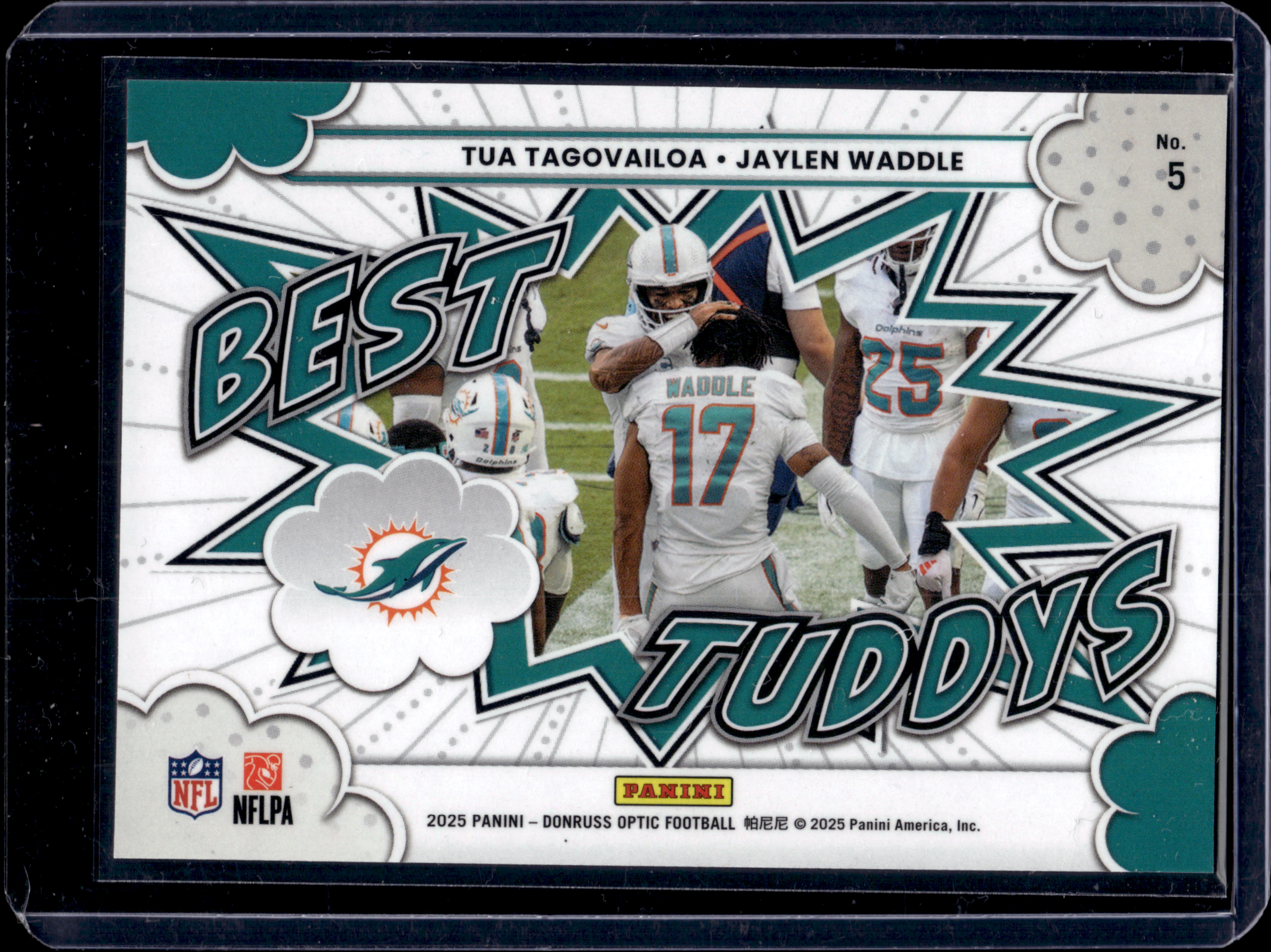 2025 Panini Donruss Optic Best Tuddys #5 Tua Tagovailoa Jaylen Waddle — front