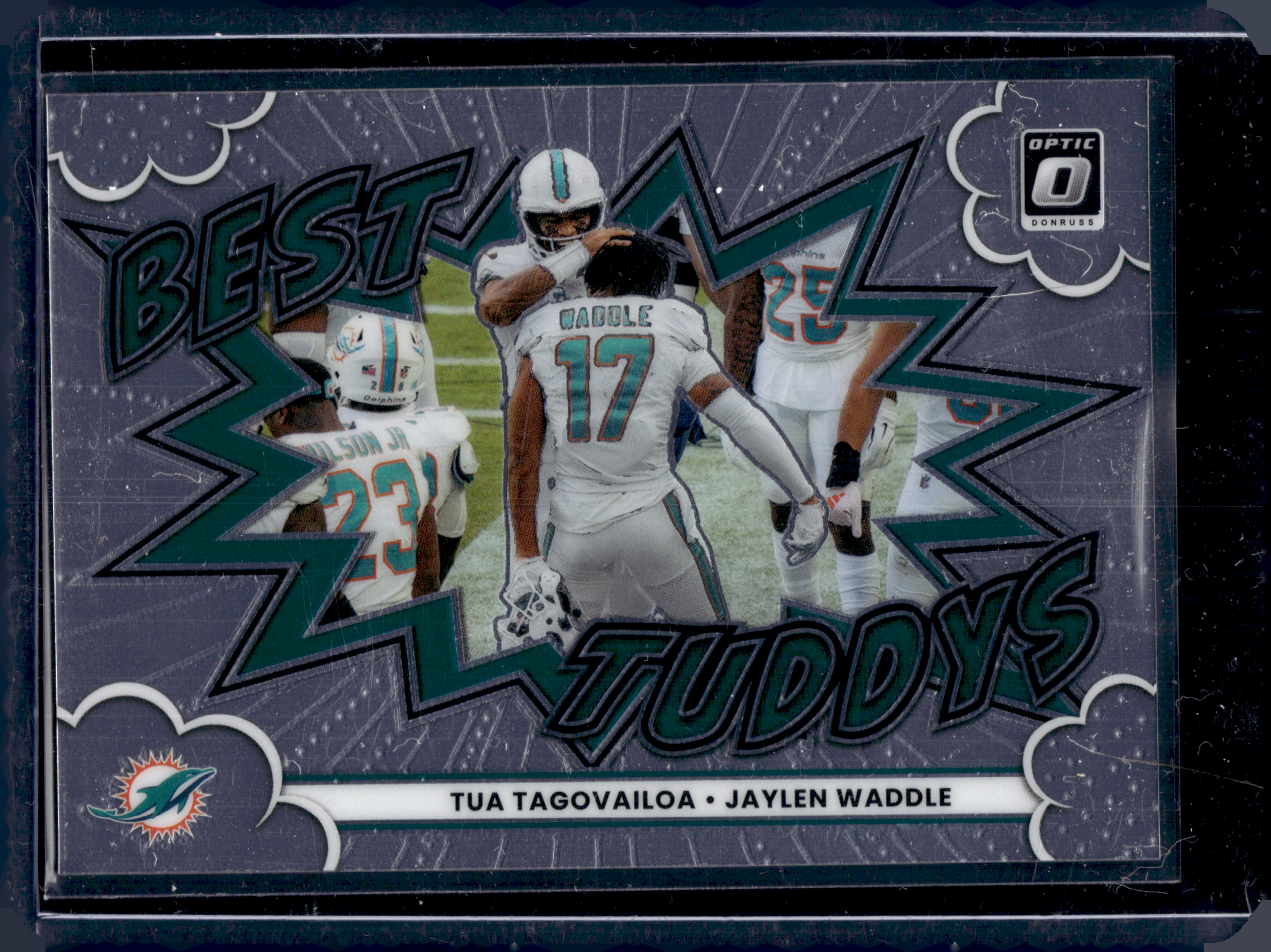2025 Panini Donruss Optic Best Tuddys #5 Tua Tagovailoa Jaylen Waddle — back