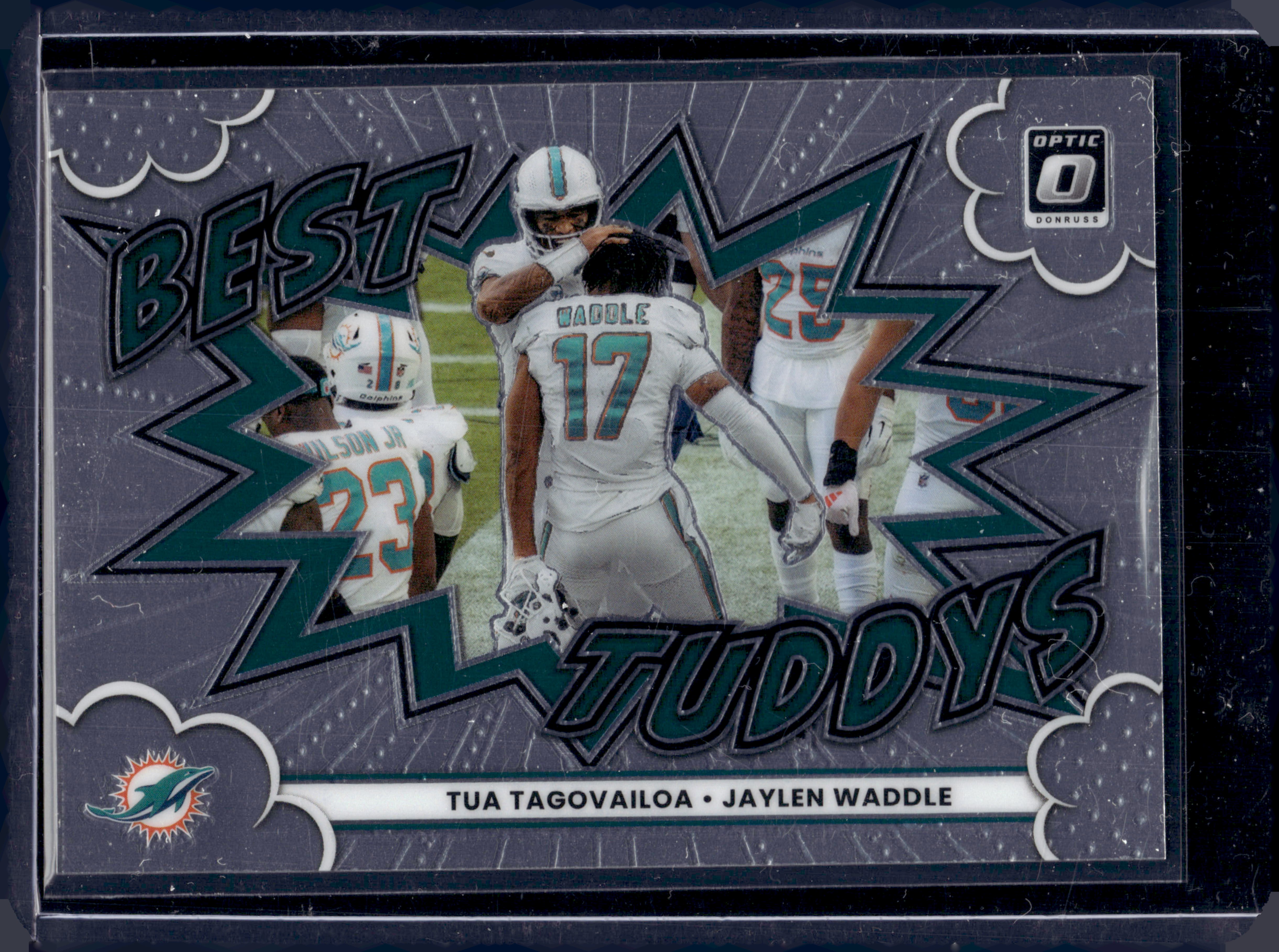 2025 Donruss Optic #5 Tua Tagovailoa/Jaylen Waddle Best Tuddys — front