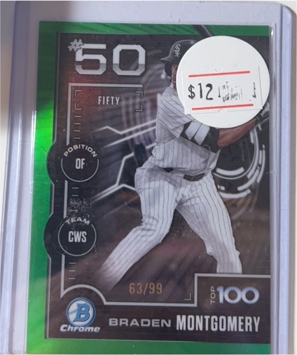 2025 Bowman Chrome Top 100 #BTP-50 Braden Montgomery — front