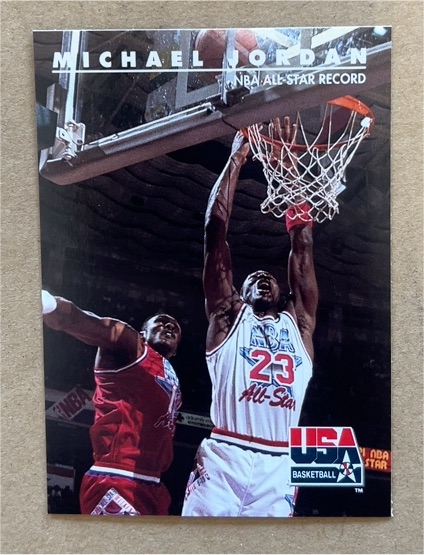 1992 SkyBox USA Basketball #43 Michael Jordan NBA All-Star Record — front