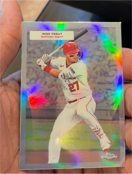 2025 Topps Chrome Platinum #55DH-18 Mike Trout Double Header — front