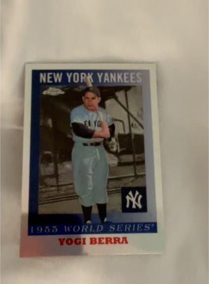 2025 Topps Chrome Platinum Anniversary #55WS-8 Yogi Berra 1955 World Series — front