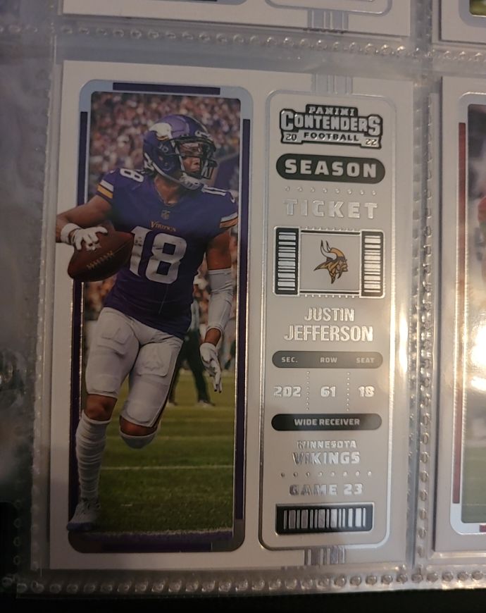 2022 Panini Contenders Season Ticket #55 Justin Jefferson — front