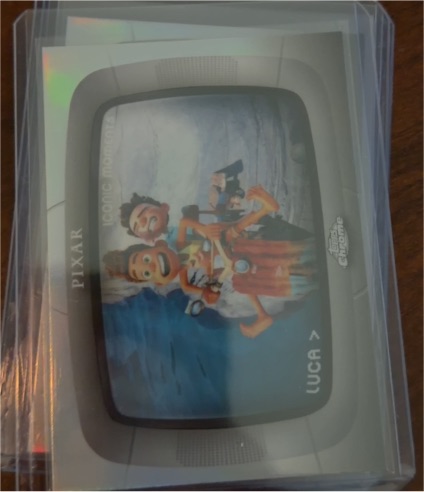 2026 Topps Chrome Pixar Luca Silenzio Bruno Iconic Moments IM-12 Insert — front