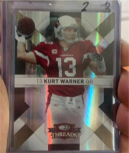 2009 Donruss Threads #1 Kurt Warner Arizona Cardinals — front