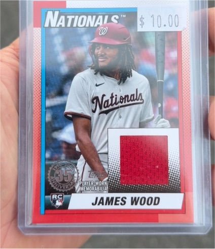 2025 Topps Series 2 1990 Topps Relics #90R2-JW James Wood — front