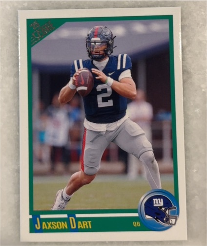 2025 Panini Score #9 Jaxson Dart Anniversary Rookies — front