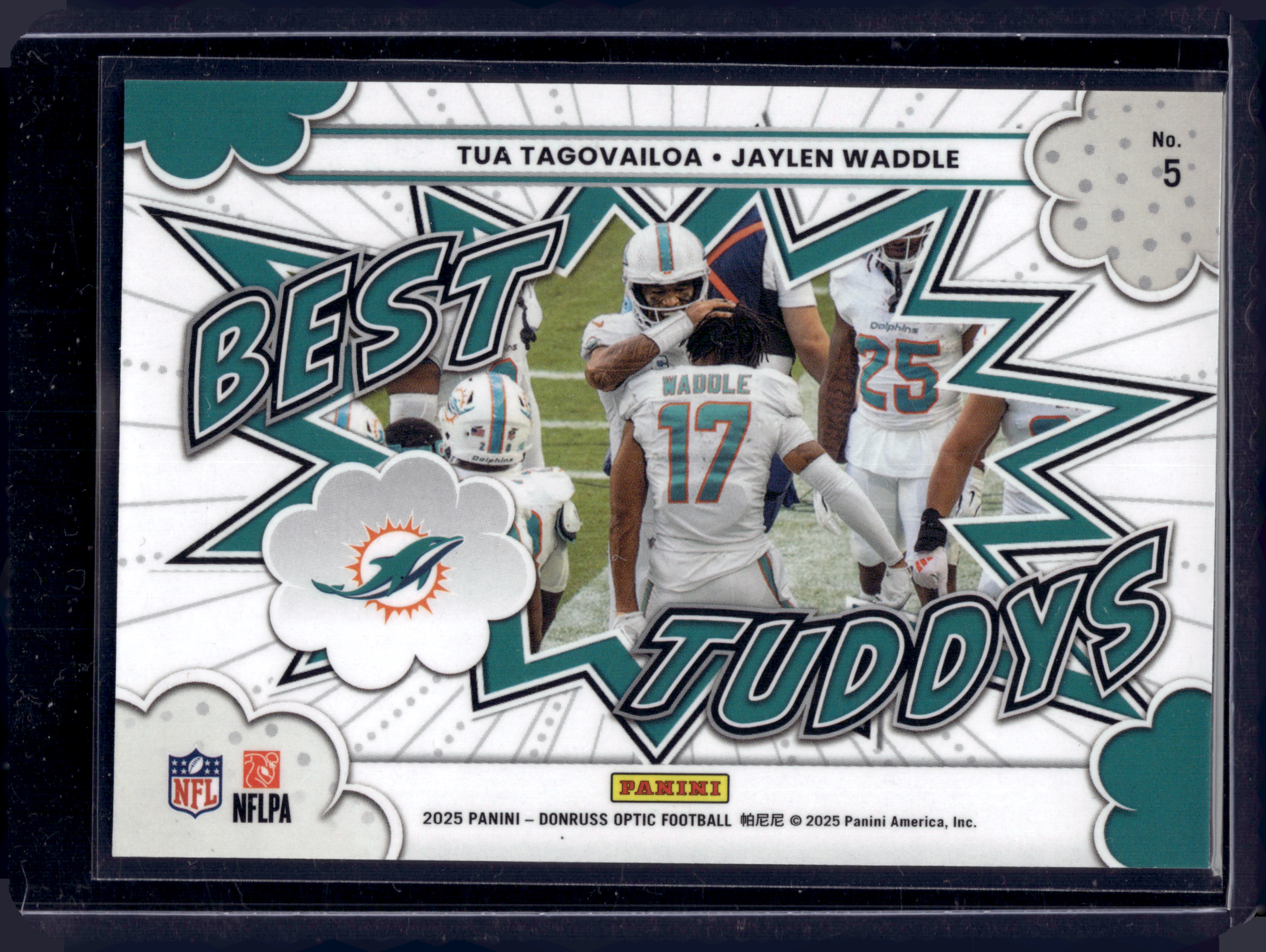 2025 Panini Donruss Optic Best Tuddys #5 Tua Tagovailoa Jaylen Waddle — front