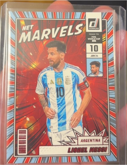 2025 Donruss Road to FIFA World Cup Net Marvels #21 Lionel Messi — front
