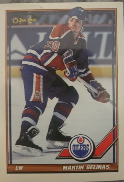 1991-92 O-Pee-Chee #244 Martin Gelinas — front