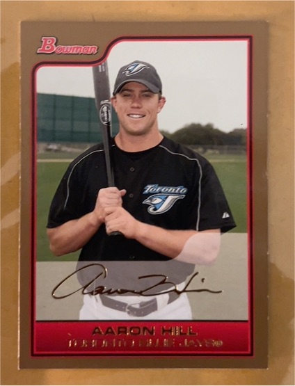 2006 Bowman Gold #136 Aaron Hill — front