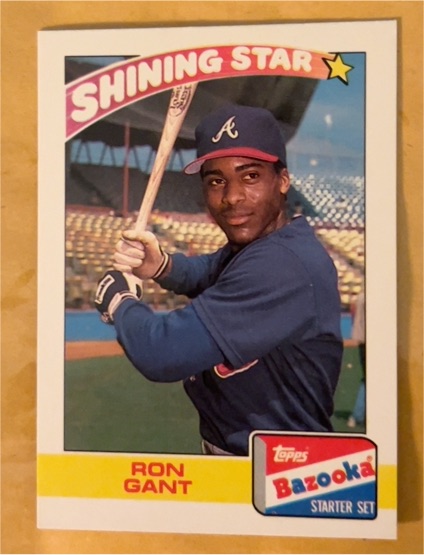 1989 Topps Bazooka #9 Ron Gant — front