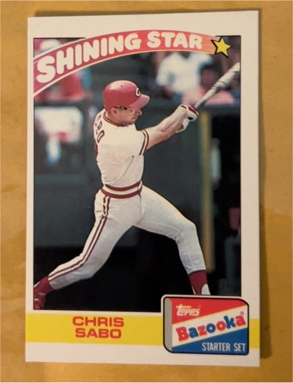 1989 Topps Bazooka #18 Chris Sabo — front