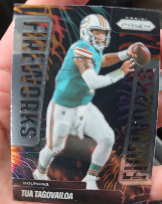 2025 Panini Prizm #9 Tua Tagovailoa Fireworks Prizm — front