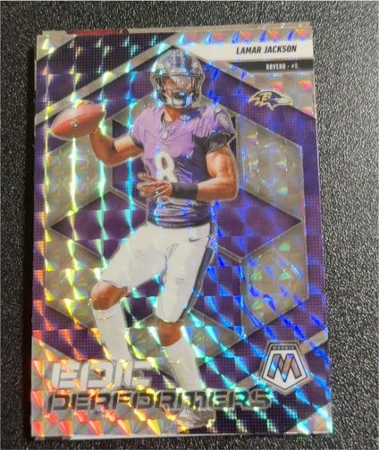 2025 Panini Mosaic Epic Performers #3 Lamar Jackson — front