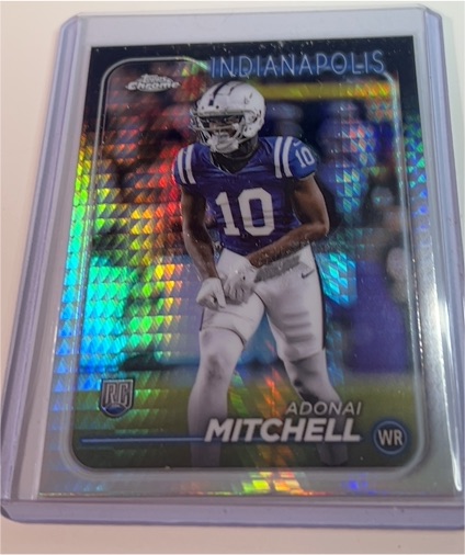 2024 Topps Chrome #210 Adonai Mitchell — front