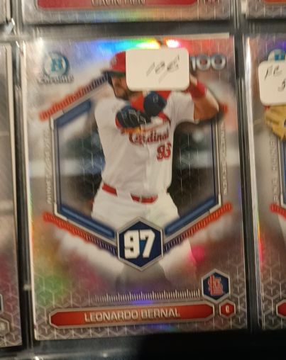 2026 Topps Bowman Chrome Top 100 #BTP-97 Leonardo Bernal — front