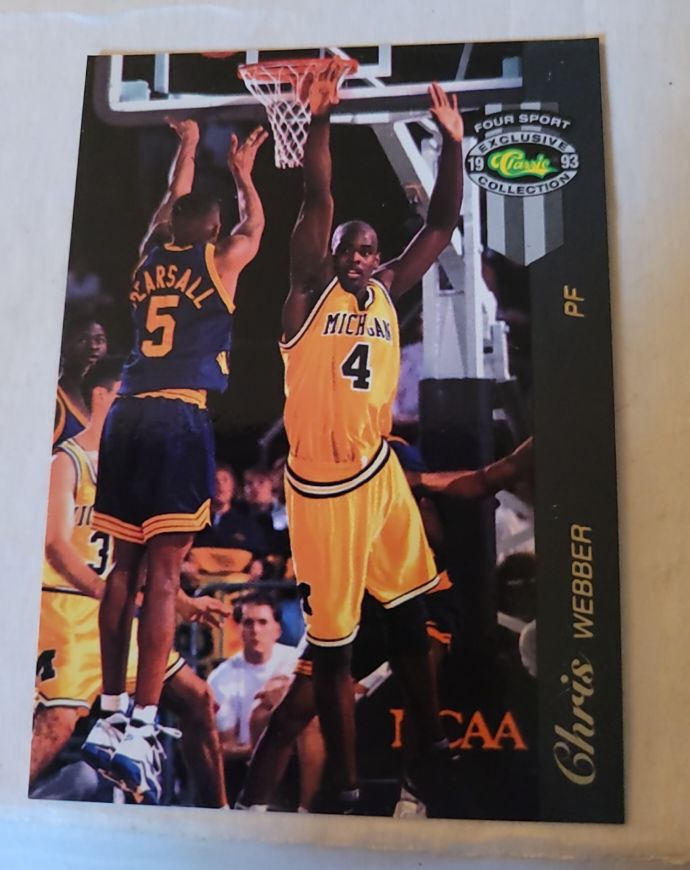 1993 Classic Four Sport #30 Chris Webber Rookie Card — front