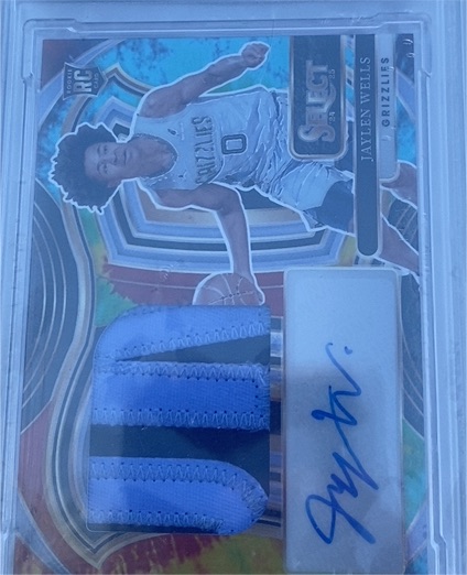 2024 Panini Select Jumbo Rookie Signature Swatches #JRS-WEL Jaylen Wells — front