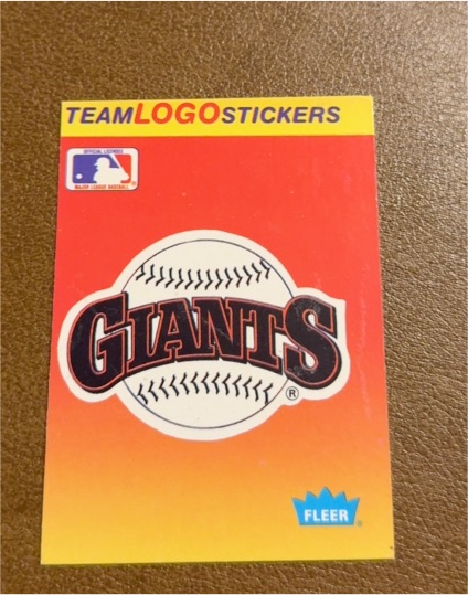 1991 Fleer #NNO San Francisco Giants Team Logo Sticker — front