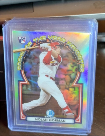 2023 Bowman Chrome Rookie of the Year Favorites #ROYF-5 Nolan Gorman — front