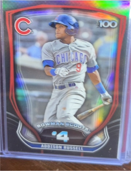 2015 Bowman Scouts' Top 100 #BTP-4 Addison Russell — front