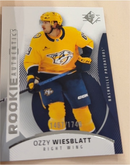 2025-26 Upper Deck SP Rookie Authentics #123 Ozzy Wiesblatt — front