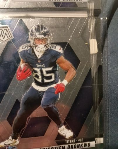 2025 Panini Mosaic #115 Chigoziem Okonkwo Tennessee Titans — front