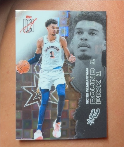 2026 Topps #1 Victor Wembanyama Round 1 Pick 1 — front