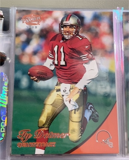 1999 Pacific #100 Ty Detmer — front