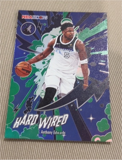 2025-26 Topps NBA Hoops #HW-4 Anthony Edwards Hard Wired — front
