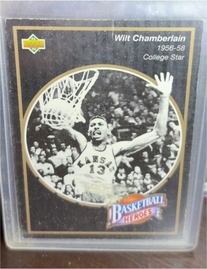 1992-93 Upper Deck Basketball Heroes #10 Wilt Chamberlain 1956-58 College Star — front