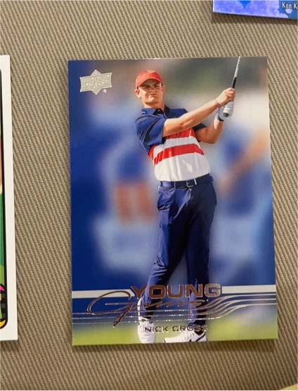 2026 Upper Deck Golf #123 Nick Gross Young Guns — front