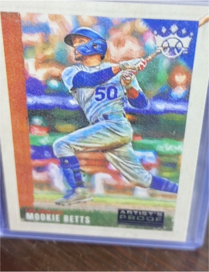 2022 Panini Diamond Kings #125 Mookie Betts Artist Proof Blue — front