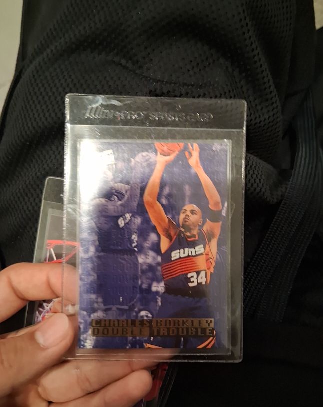 1995-96 Fleer Ultra Double Trouble #1 Charles Barkley — front