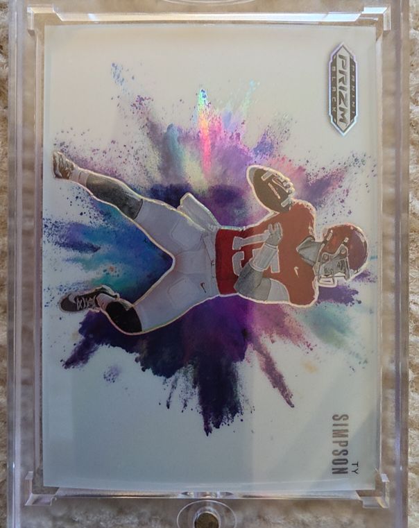 2025 Panini Prizm Black Ty Simpson Color Blast SSP #2 — front