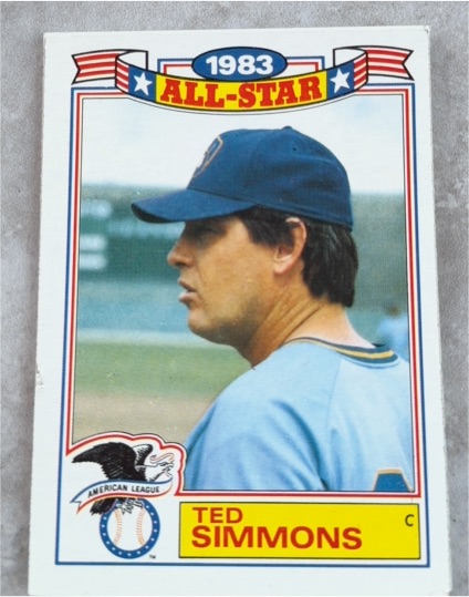 1984 Topps Glossy All-Stars #9 Ted Simmons — front