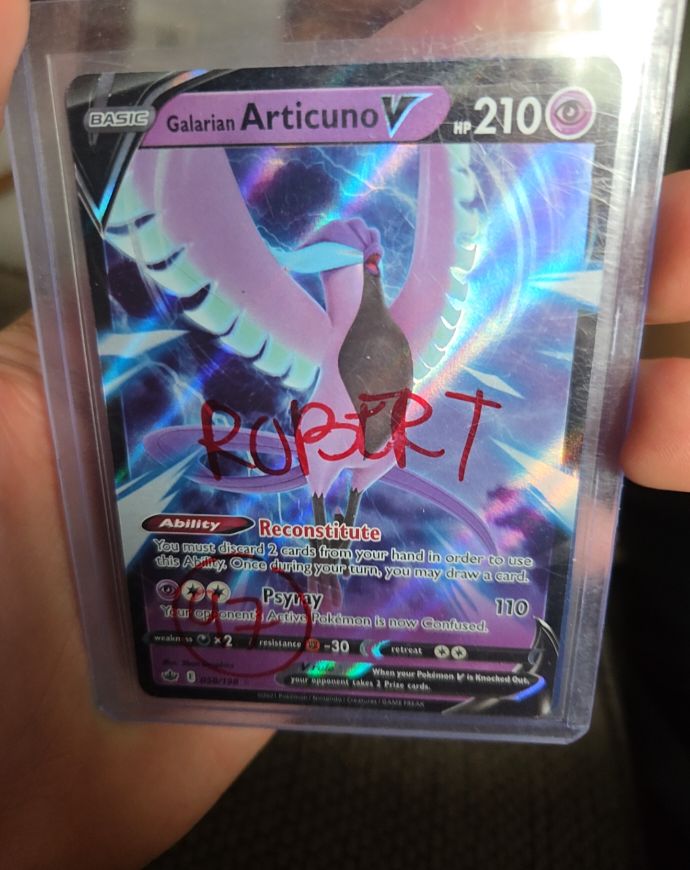2021 Pokémon TCG Chilling Reign #058 Galarian Articuno V — front