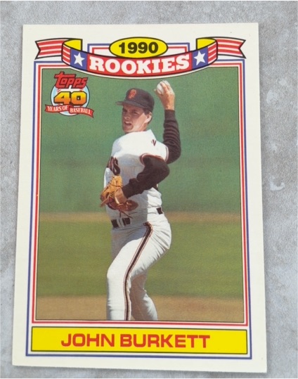 1991 Topps #5 John Burkett Glossy Rookies — front