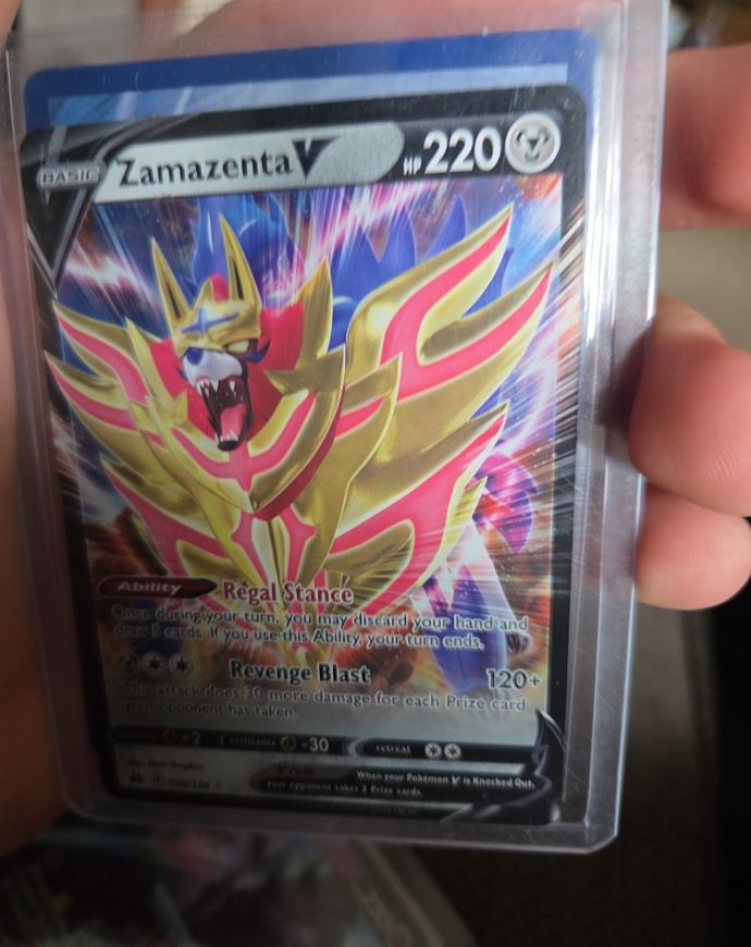 2023 Pokémon Crown Zenith #098 Zamazenta V — front
