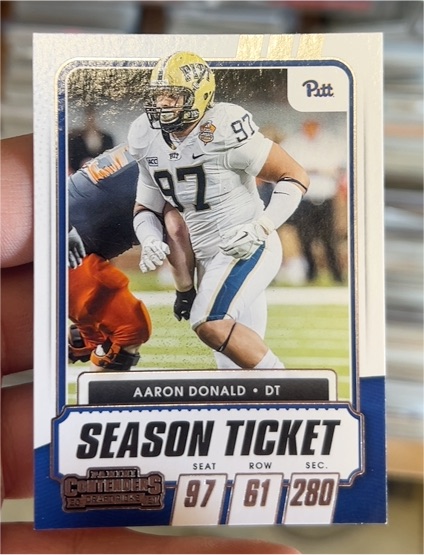 2021 Panini Contenders Draft Picks Season Ticket #80 Aaron Donald — front